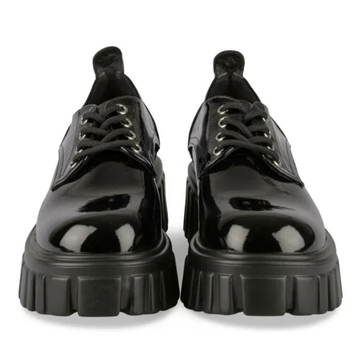 Derbies NOIR Femme Motif Uni Lacets