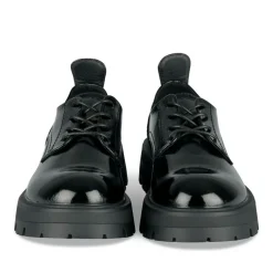 Derbies NOIR Femme Motif Vernis A Enfiler