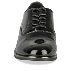 Derbies NOIR Femme Motif Vernis Lacets