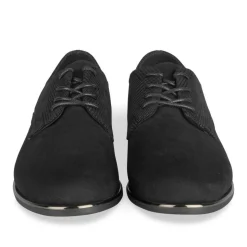 Derbies NOIR Femme Motif Carreaux Lacets