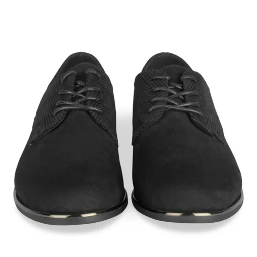 Derbies NOIR Femme Motif Carreaux Lacets