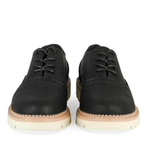 Derbies NOIR Femme Motif Uni Lacets