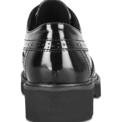 Derbies NOIR Femme Motif Uni Lacets