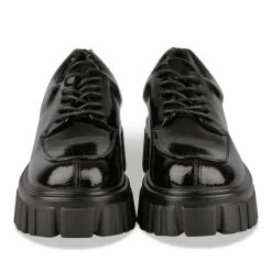 Derbies NOIR Femme Motif Vernis Lacets