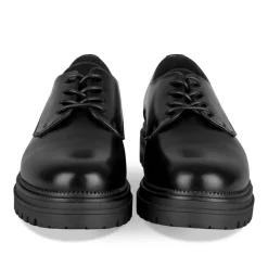 Derbies NOIR Femme Motif Uni Lacets