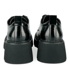 Derbies NOIR Femme Motif Vernis A Enfiler