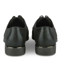 Derbies NOIR Femme Motif Paillettes Lacets