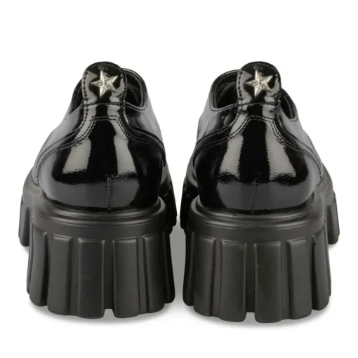 Derbies NOIR Femme Motif Uni Lacets