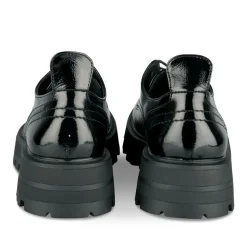 Derbies NOIR Femme Motif Vernis A Enfiler