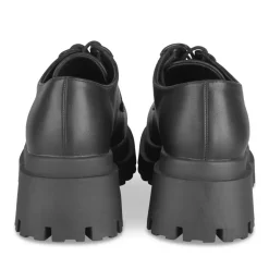 Derbies NOIR Femme Motif Uni Lacets