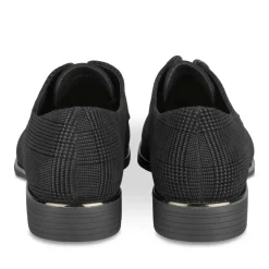 Derbies NOIR Femme Motif Carreaux Lacets