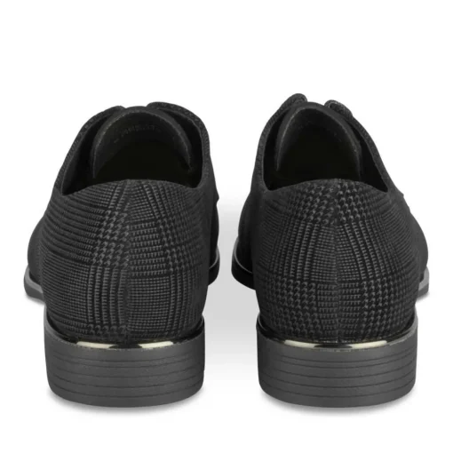 Derbies NOIR Femme Motif Carreaux Lacets