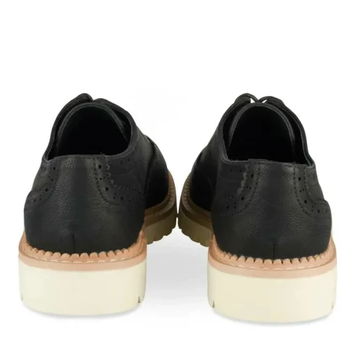 Derbies NOIR Femme Motif Uni Lacets