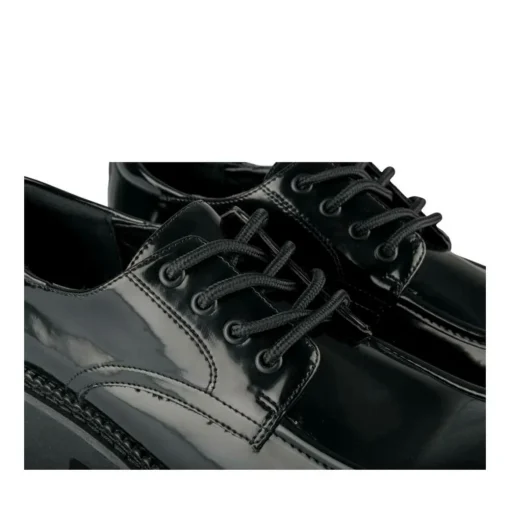 Derbies NOIR Femme Motif Vernis A Enfiler