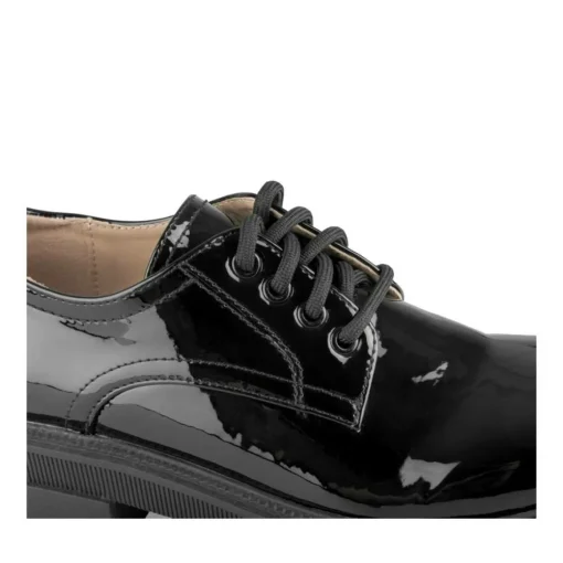 Derbies NOIR Femme Motif Uni Lacets
