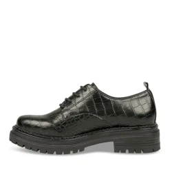 Derbies NOIR Femme Motif Animal