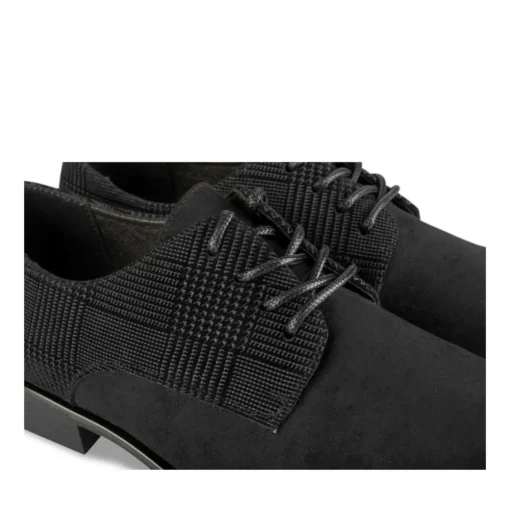Derbies NOIR Femme Motif Carreaux Lacets