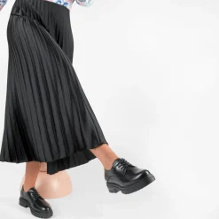 Derbies NOIR Femme Motif Uni Lacets