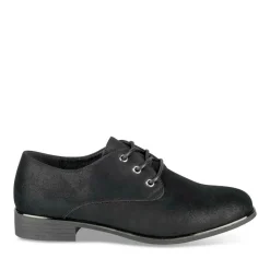Derbies NOIR Fille Motif Uni Lacets