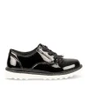 Derbies NOIR Fille Motif Uni Elastique