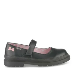 Derbies NOIR Fille Motif Uni Scratch
