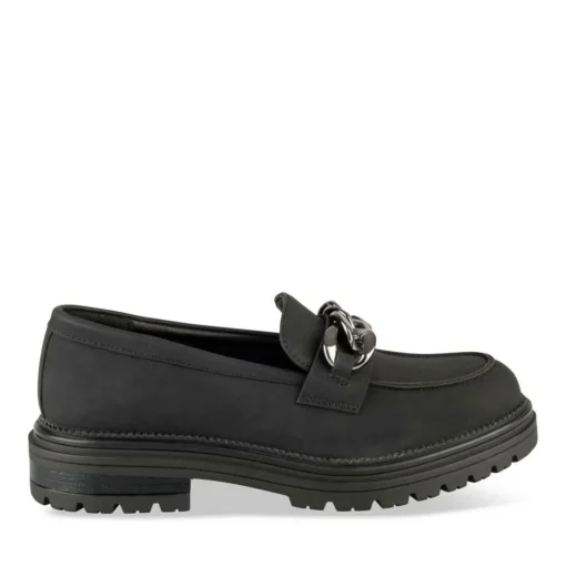 Derbies NOIR Fille Motif Chaîne A Enfiler