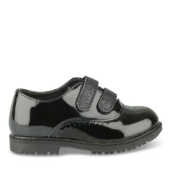 Derbies NOIR Fille Motif Vernis Scratch