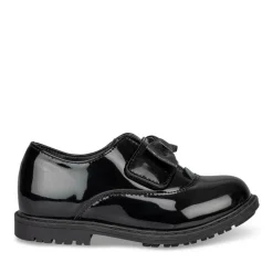 Derbies NOIR Fille Motif Vernis Scratch