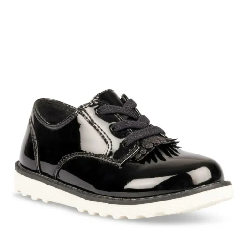 Derbies NOIR Fille Motif Uni Elastique
