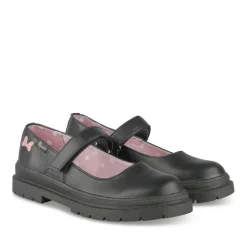 Derbies NOIR Fille Motif Uni Scratch