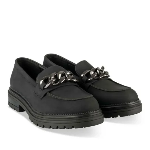 Derbies NOIR Fille Motif Chaîne A Enfiler