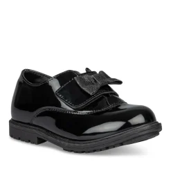 Derbies NOIR Fille Motif Vernis Scratch