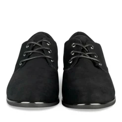 Derbies NOIR Fille Motif Uni Lacets
