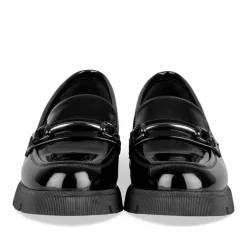 Derbies NOIR Fille Motif Vernis A Enfiler