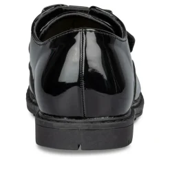 Derbies NOIR Fille Motif Vernis Scratch