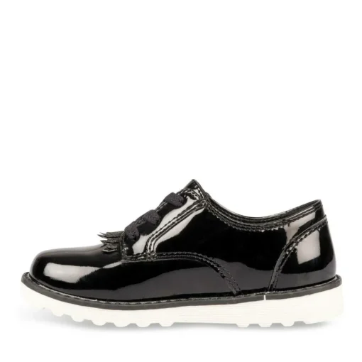 Derbies NOIR Fille Motif Uni Elastique