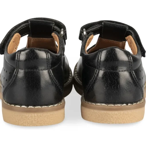 Derbies NOIR Fille Motif Uni Scratch