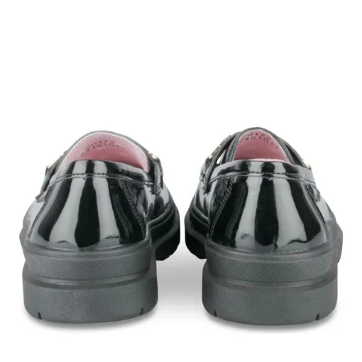 Derbies NOIR Fille Motif Chaîne A Enfiler