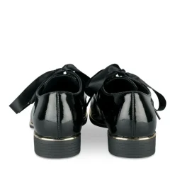 Derbies NOIR Fille Motif Uni Lacets