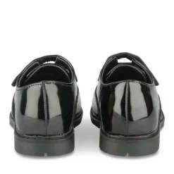 Derbies NOIR Fille Motif Vernis Scratch