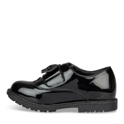 Derbies NOIR Fille Motif Vernis Scratch
