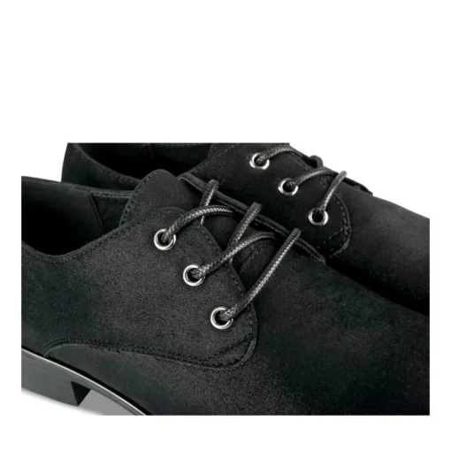 Derbies NOIR Fille Motif Uni Lacets