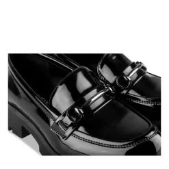 Derbies NOIR Fille Motif Vernis A Enfiler