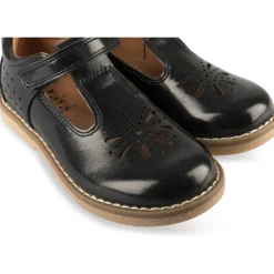 Derbies NOIR Fille Motif Uni Scratch