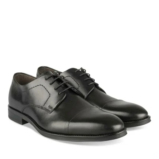 Derbies NOIR Homme CUIR Motif Uni Lacets