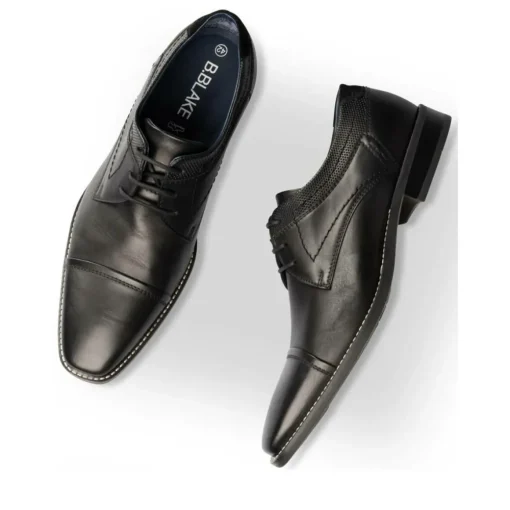 Derbies NOIR Homme CUIR Motif Uni Lacets