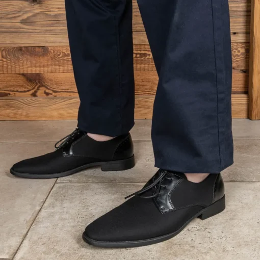 Derbies NOIR Homme Motif Uni Lacets