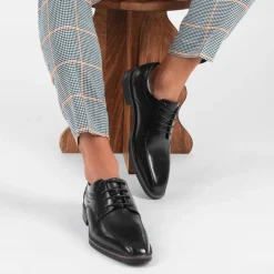 Derbies NOIR Homme Motif Uni Lacets