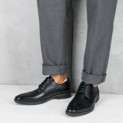 Derbies NOIR Homme Motif Uni A Enfiler