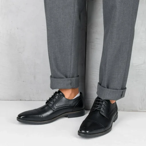 Derbies NOIR Homme Motif Uni A Enfiler